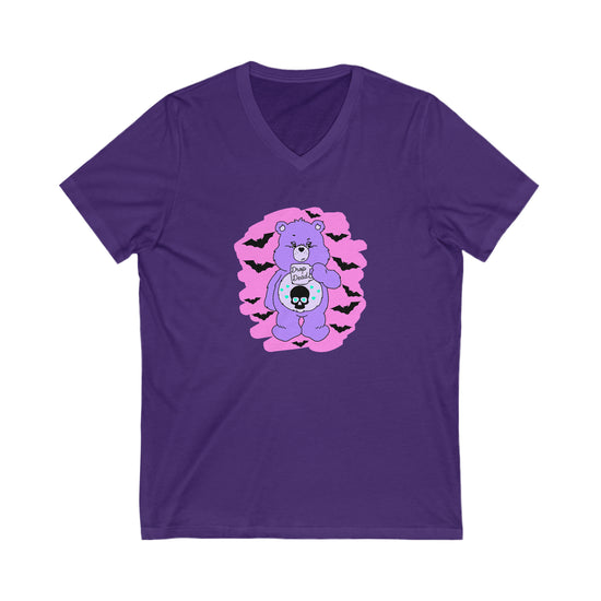 Drop Dead Care Bear V-Neck T-Shirt - Fandom-Made