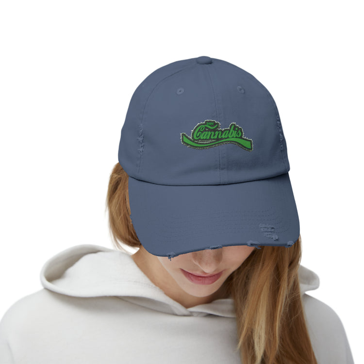 Enjoy Cannabis Distressed Cap - Fandom-Made