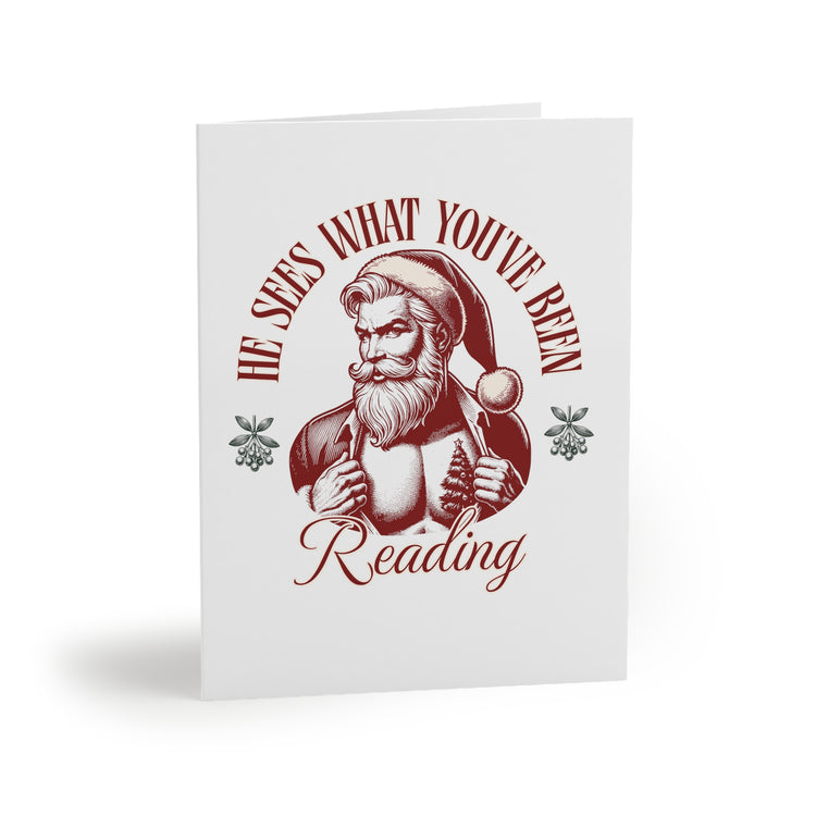 He Sees What You've Been Reading Cards