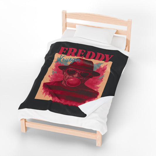 Freddy Loves Bubblegum Velveteen Plush Blanket