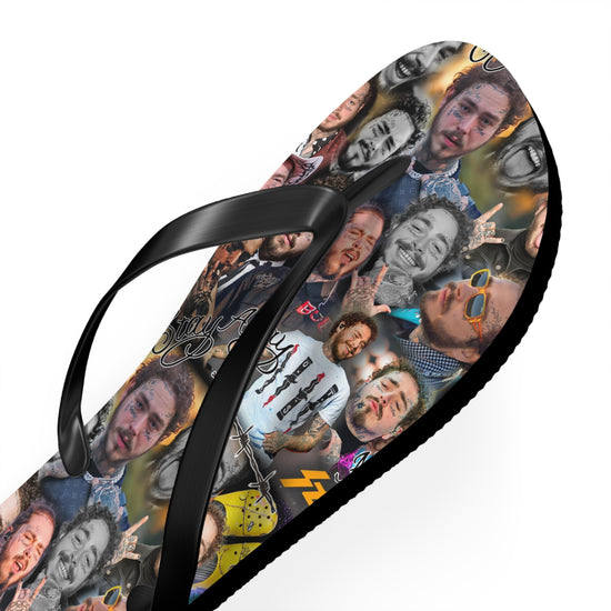 Post Malone All-Over Print Flip Flops - Fandom-Made