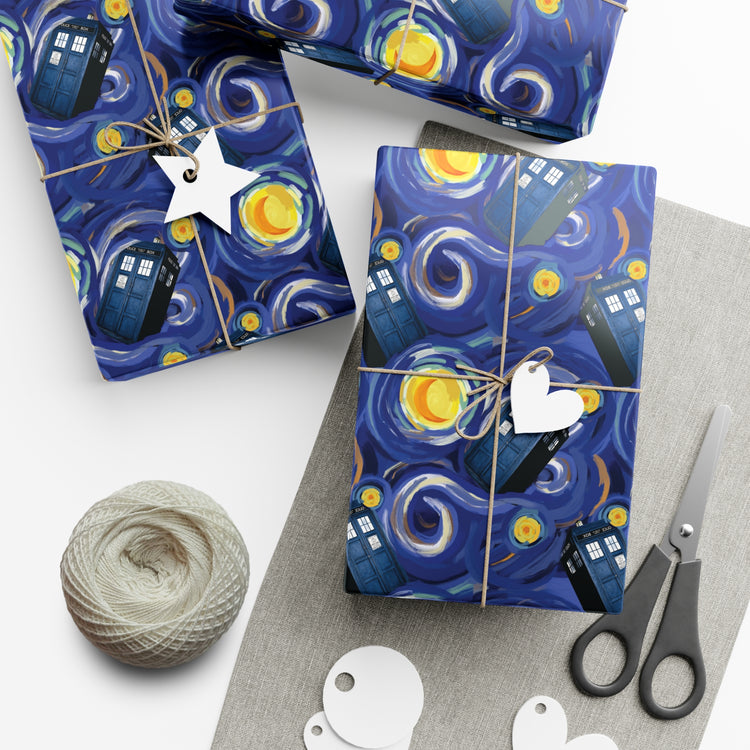 Tardis Night Gift Wrap