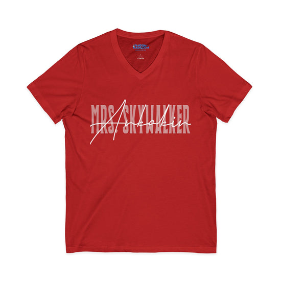 Mrs. Anakin Skywalker V-Neck Tee - Fandom-Made