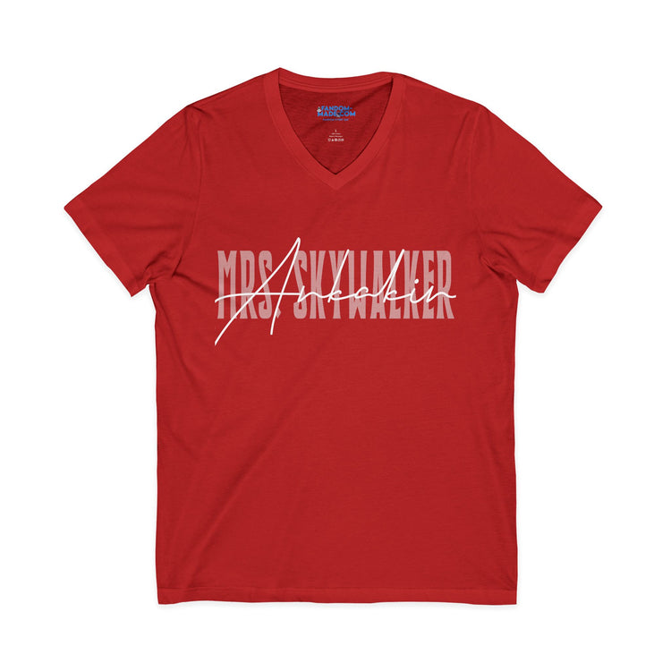 Mrs. Anakin Skywalker V-Neck Tee - Fandom-Made