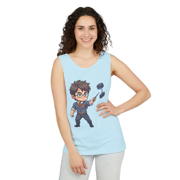 Workout Potter Unisex Garment-Dyed Tank Top
