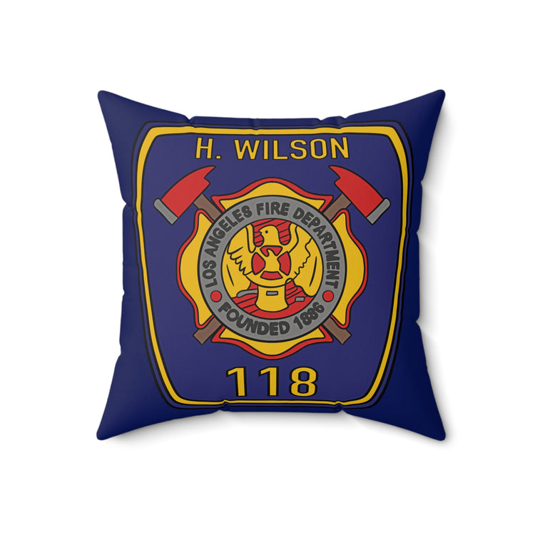 Wilson Badge Faux Suede Pillow