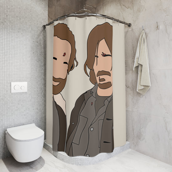 Daryl and Rick Shower Curtain - Fandom-Made