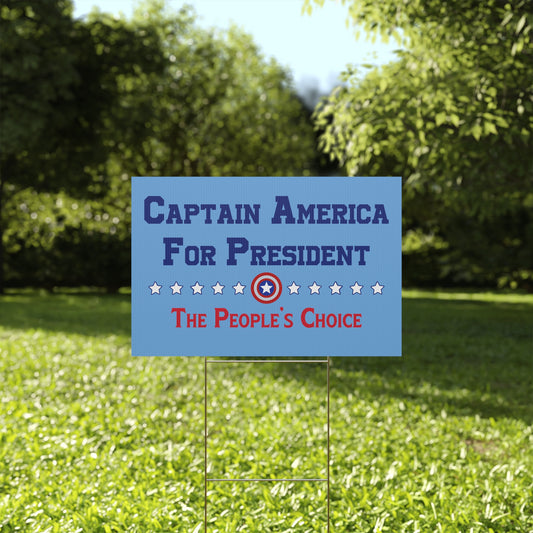 Captain America For President Yard Sign