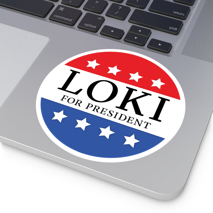 Loki For President Round Stickers - Fandom-Made