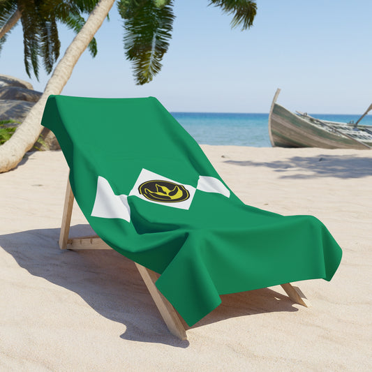 Green Power Ranger Beach Towel - Fandom-Made