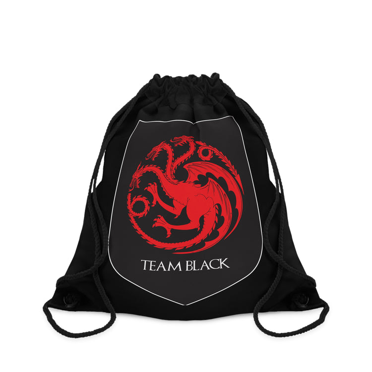 Team Black Drawstring Bag