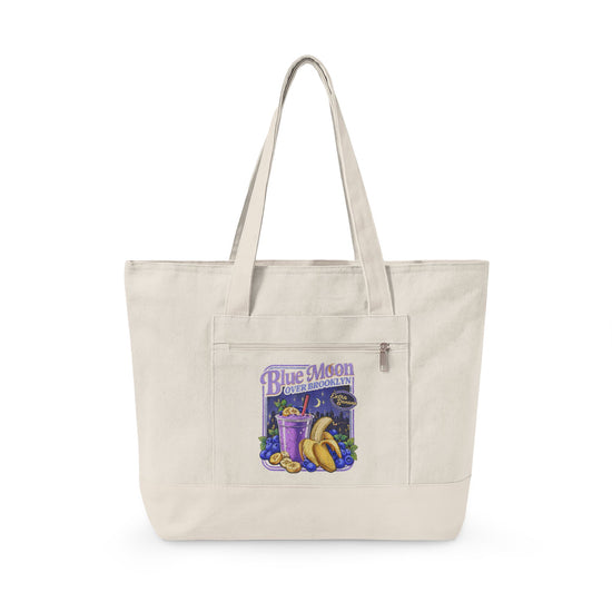 Blue Moon Zippered Canvas Tote - Fandom-Made