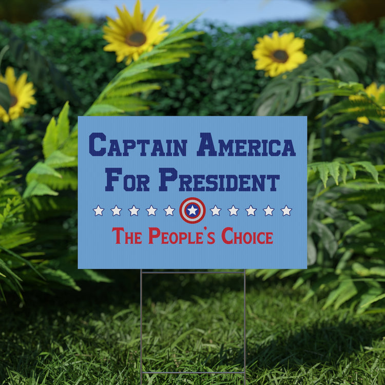 Captain America For President Yard Sign