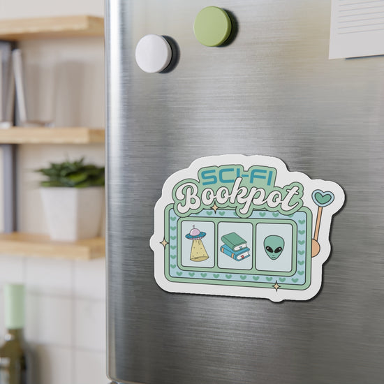 Sci-Fi Bookpot Die-Cut Magnet - Fandom-Made