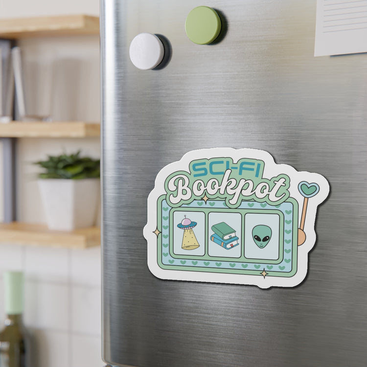 Sci-Fi Bookpot Die-Cut Magnet - Fandom-Made