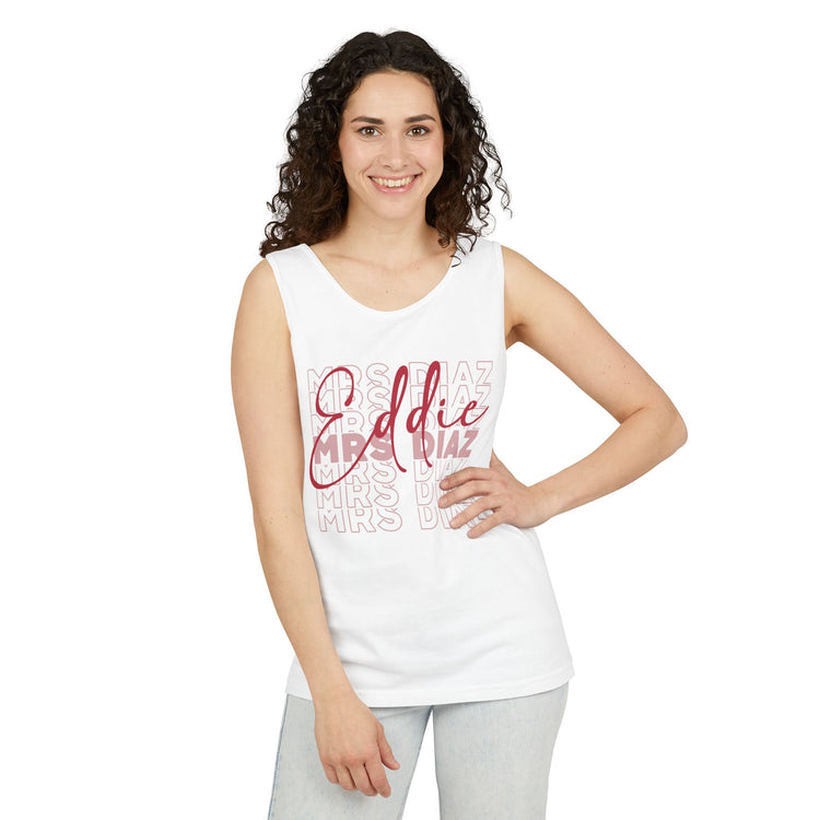 Mrs. Eddie Diaz Unisex Garment-Dyed Tank Top - Fandom-Made