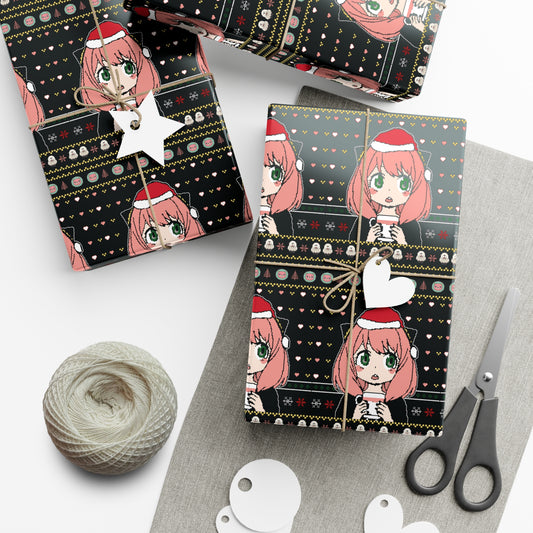 Anya Forger Ugly Christmas Sweater Gift Wrap - Fandom-Made