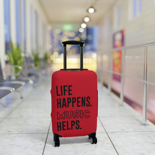 Life Happens Music Helps Luggage Cover