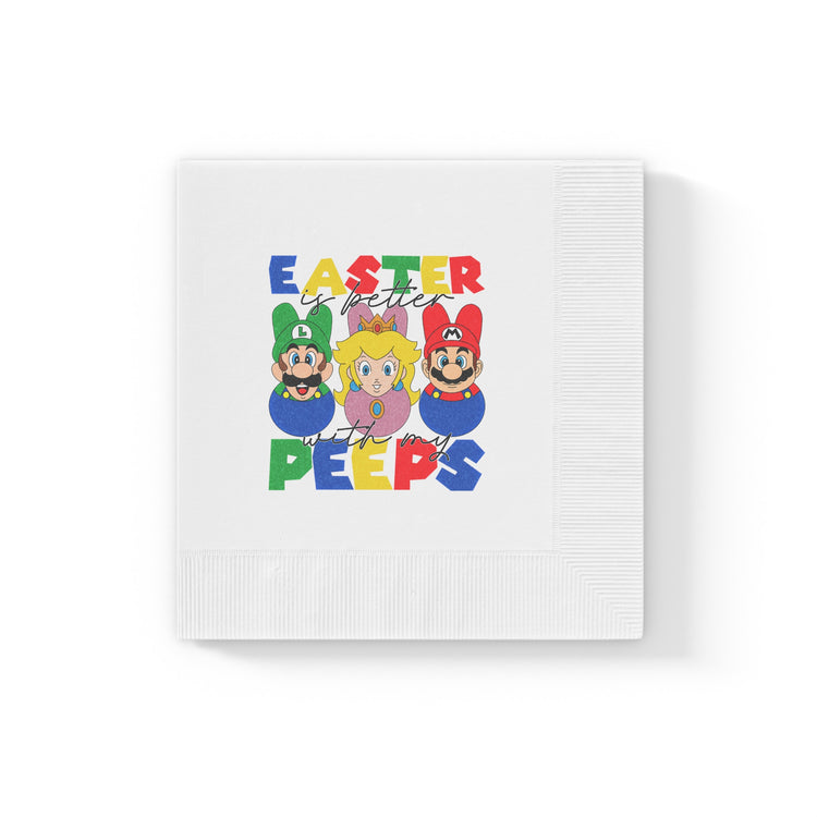 Mario Peeps Napkins - Fandom-Made