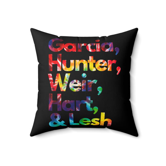 Grateful Names Square Pillow - Fandom-Made