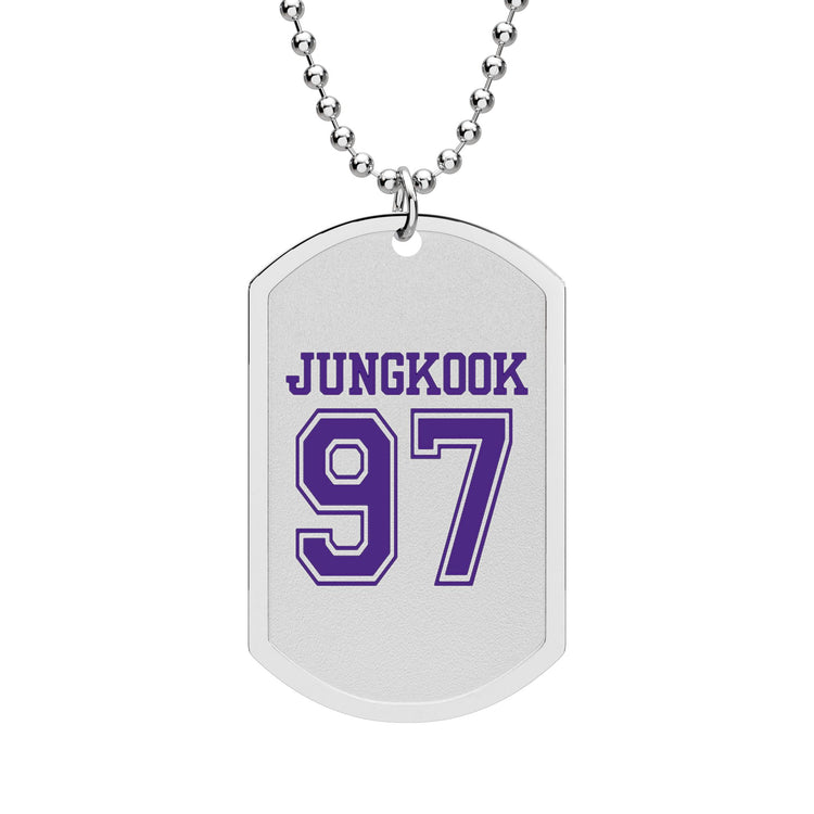 Jungkook 97 Dog Tag with Chain