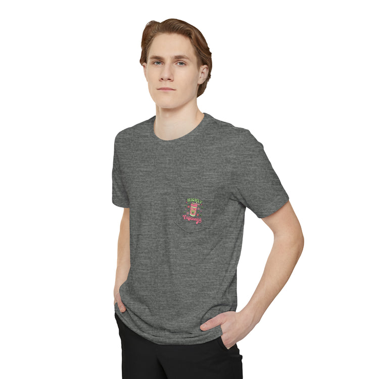 Highly Caffeinated Unisex Pocket T-shirt - Fandom-Made