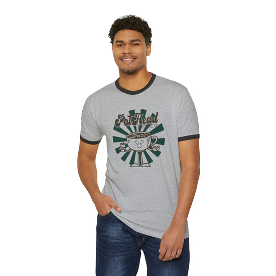 Pothead Coffee Co Ringer T-Shirt - Fandom-Made