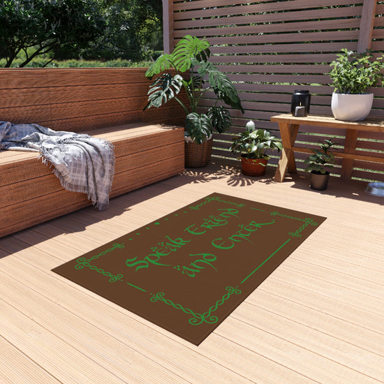 Speak Friend And Enter Outdoor Rug - Fandom-Made