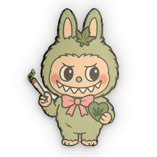 Freshly Greened Labubu-Shaped Pillow