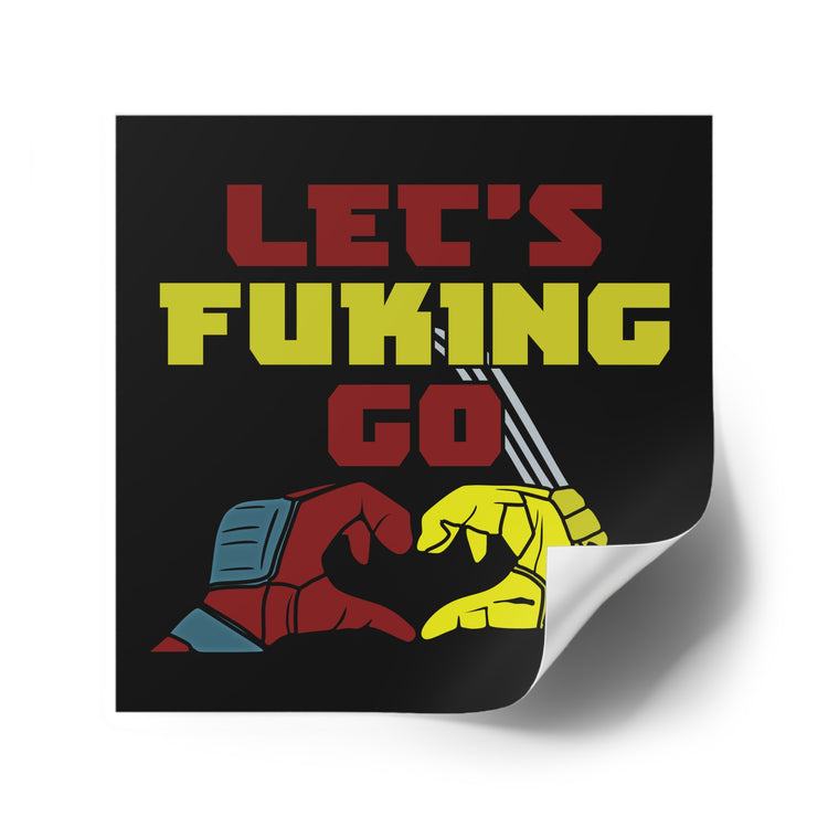 Let's Go Square Stickers - Fandom-Made