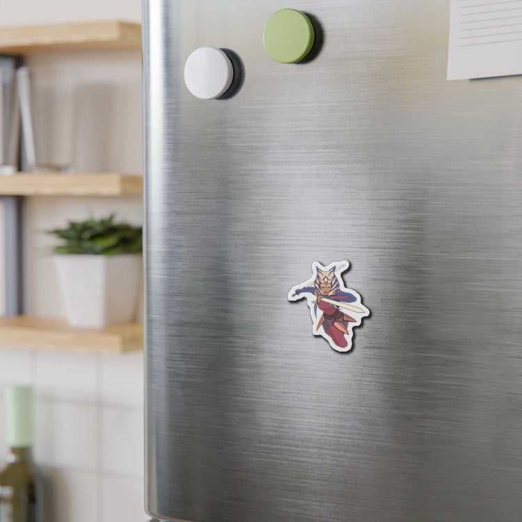 Ahsoka Leaping Die-Cut Magnet - Fandom-Made