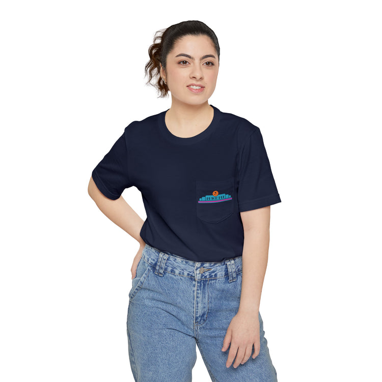 The Peach Pit Unisex Pocket T-shirt - Fandom-Made