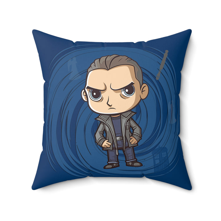 Timey Wimey Ninth Doctor Square Pillow - Fandom-Made