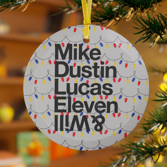 Stranger Names Glass Ornament