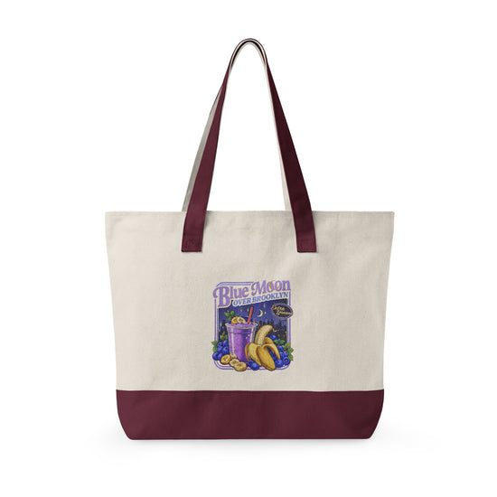 Blue Moon Zippered Canvas Tote - Fandom-Made