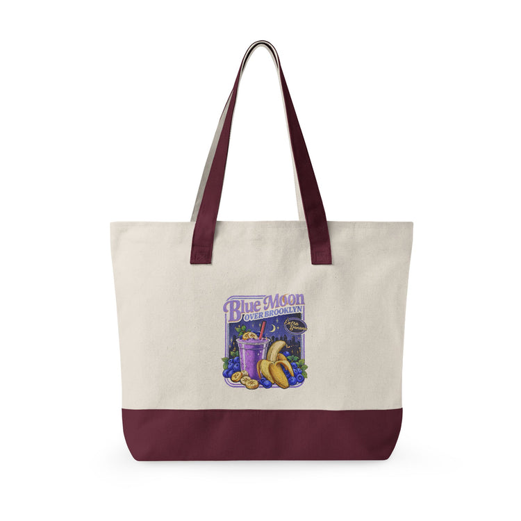 Blue Moon Zippered Canvas Tote - Fandom-Made
