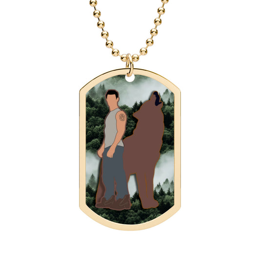 Cat's Out Of The Bag Dog Tag with Chain