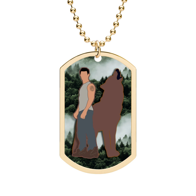 Cat's Out Of The Bag Dog Tag with Chain