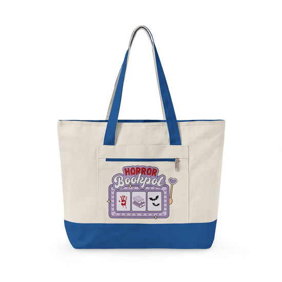 Horror Bookpot Zippered Canvas Tote - Fandom-Made