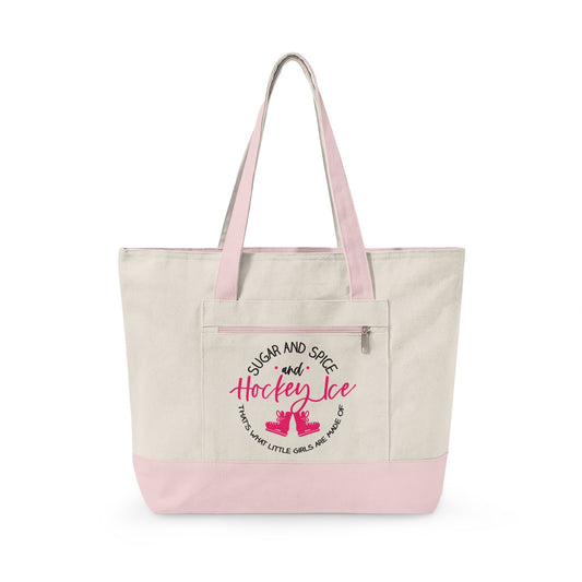 Sugar Spice Ice Hockey Zippered Canvas Tote - Fandom-Made