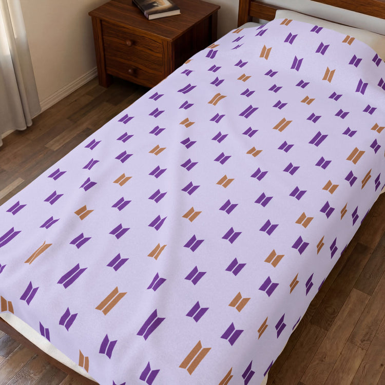 BTS Emblem Velveteen Plush Blanket