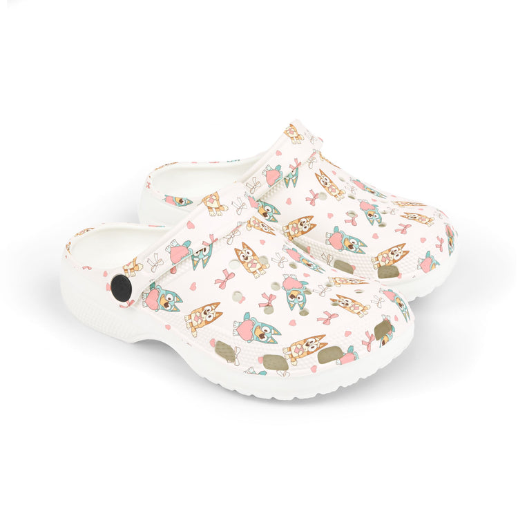 Blue Dog Valentine Kids Clogs