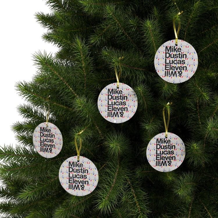 Stranger Names Glass Ornament