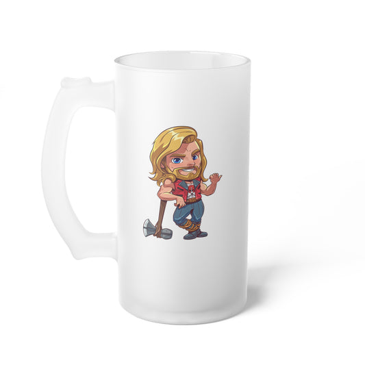 Ravager Thor Frosted Glass Beer Mug - Fandom-Made
