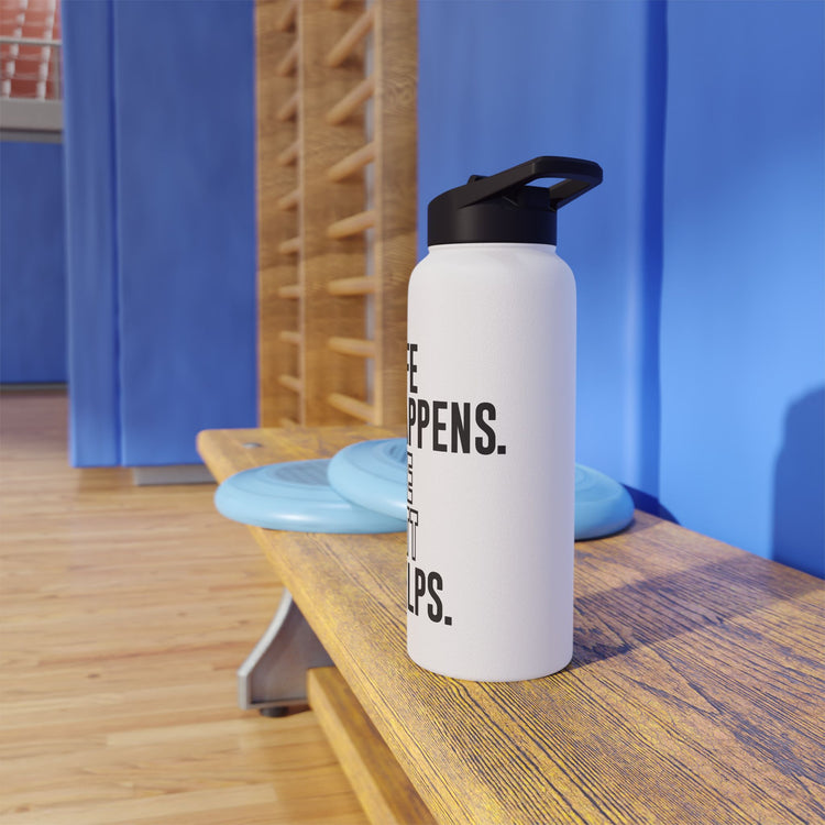 Life Happens The Pitt Helps Water Bottle - Fandom-Made