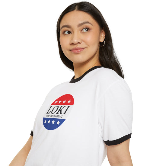 Loki For President Ringer T-Shirt - Fandom-Made