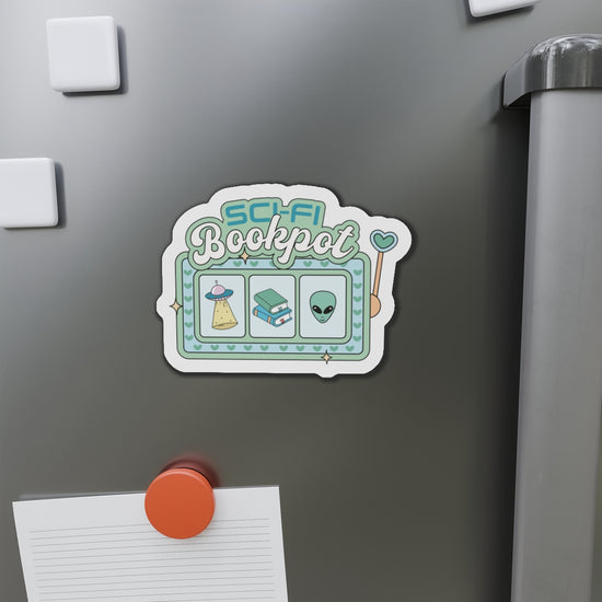 Sci-Fi Bookpot Die-Cut Magnet - Fandom-Made