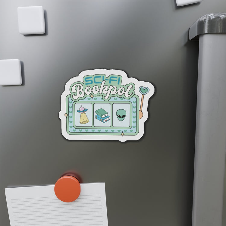 Sci-Fi Bookpot Die-Cut Magnet - Fandom-Made
