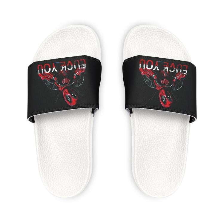 Deadpool Fuck Love Women's Slides - Fandom-Made