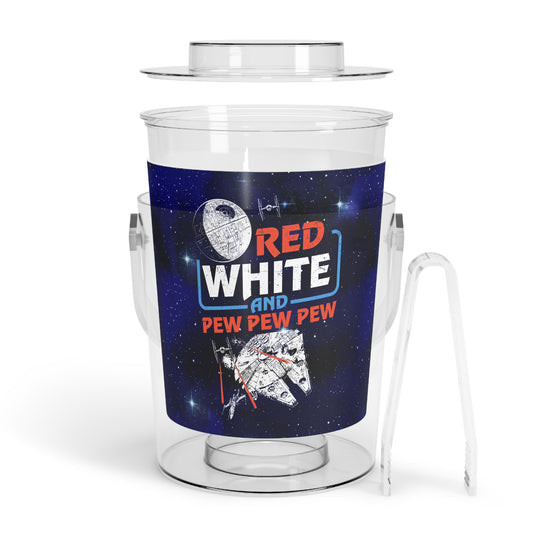 Red White Pew Pew Ice Bucket